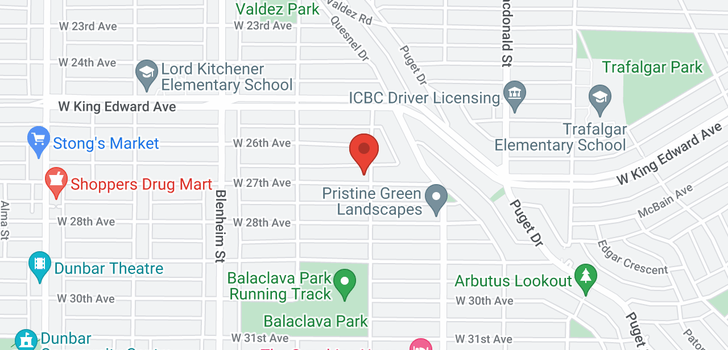 map of 3011 W 27TH AVENUE